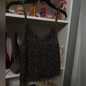 Sequin knit top